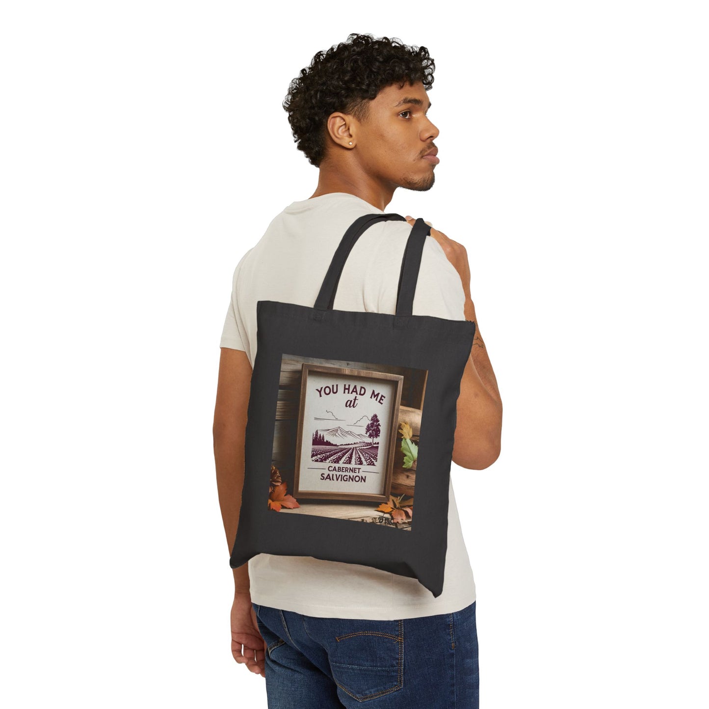 You Had Me at Cabernet Salvignon - Wine Lovers Canvas Tote Bag - Eco-Friendly Shopper, Gift for Wine Enthusiasts, Grocery Bag, Beach Tote, Wine Party Favor