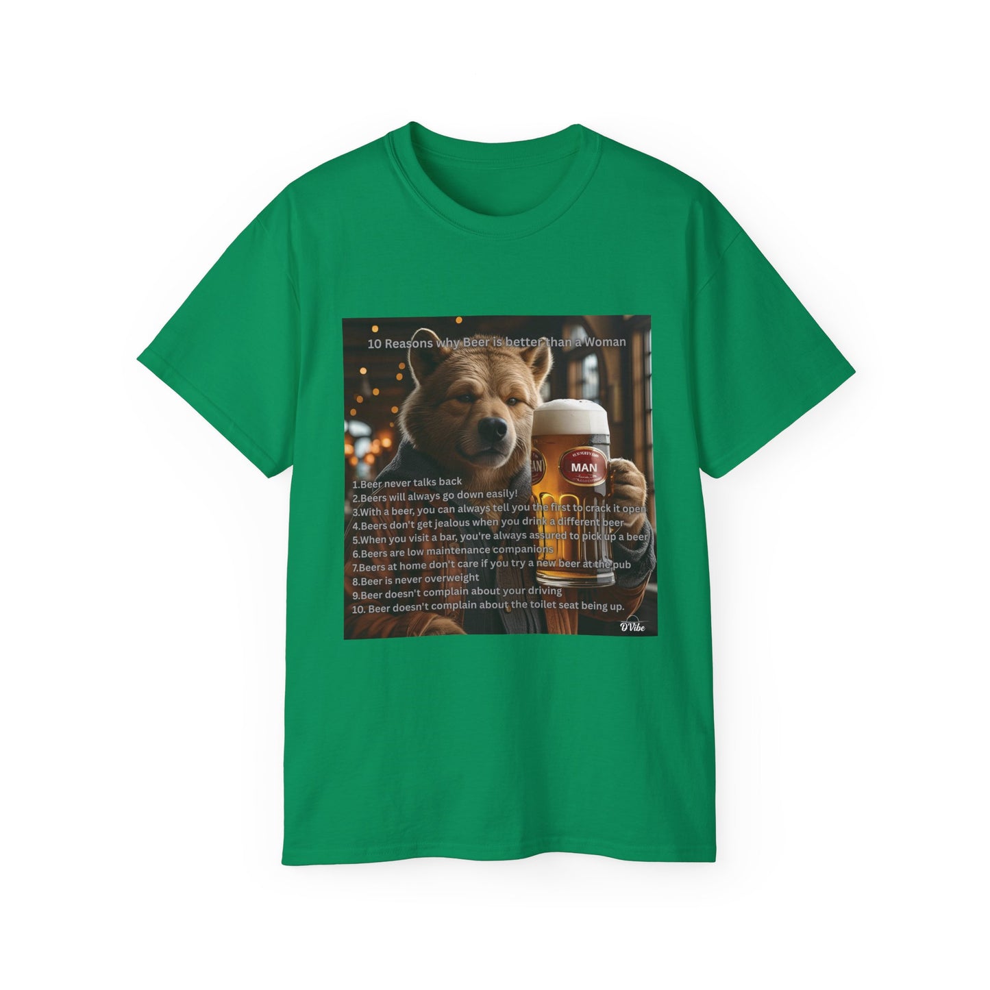 Dog Lover Beers are Better than Woman Ultra Cotton Tee - Perfect Gift for Pet Owners, Fun Animal Shirt, Funny Pet Apparel, Casual Wear, Animal Lovers Merchandise