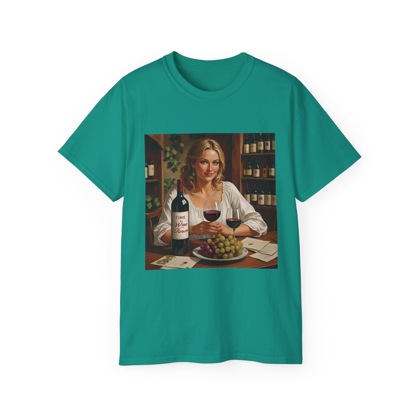 Time to Wine Down - Wine Lovers Unisex Ultra Cotton Tee - Vintage Wine Art Shirt, Funny Wine Tee, Gift for Wine Enthusiasts, Party Attire, Wine Lover Gift