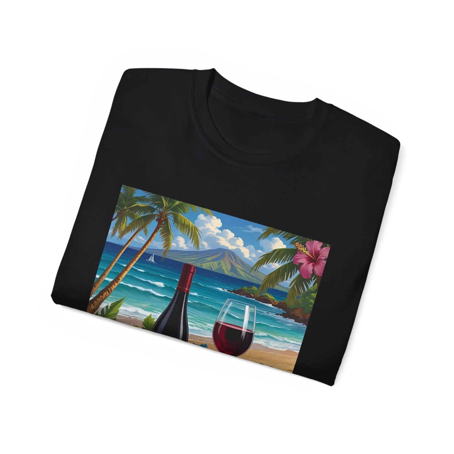 You Had Me at Cabernet - Tropical Wine Vibes Tee | Beach Lover's Unisex Cotton Shirt | Vacation Wear, Gift for Wine Enthusiasts, Summer Style