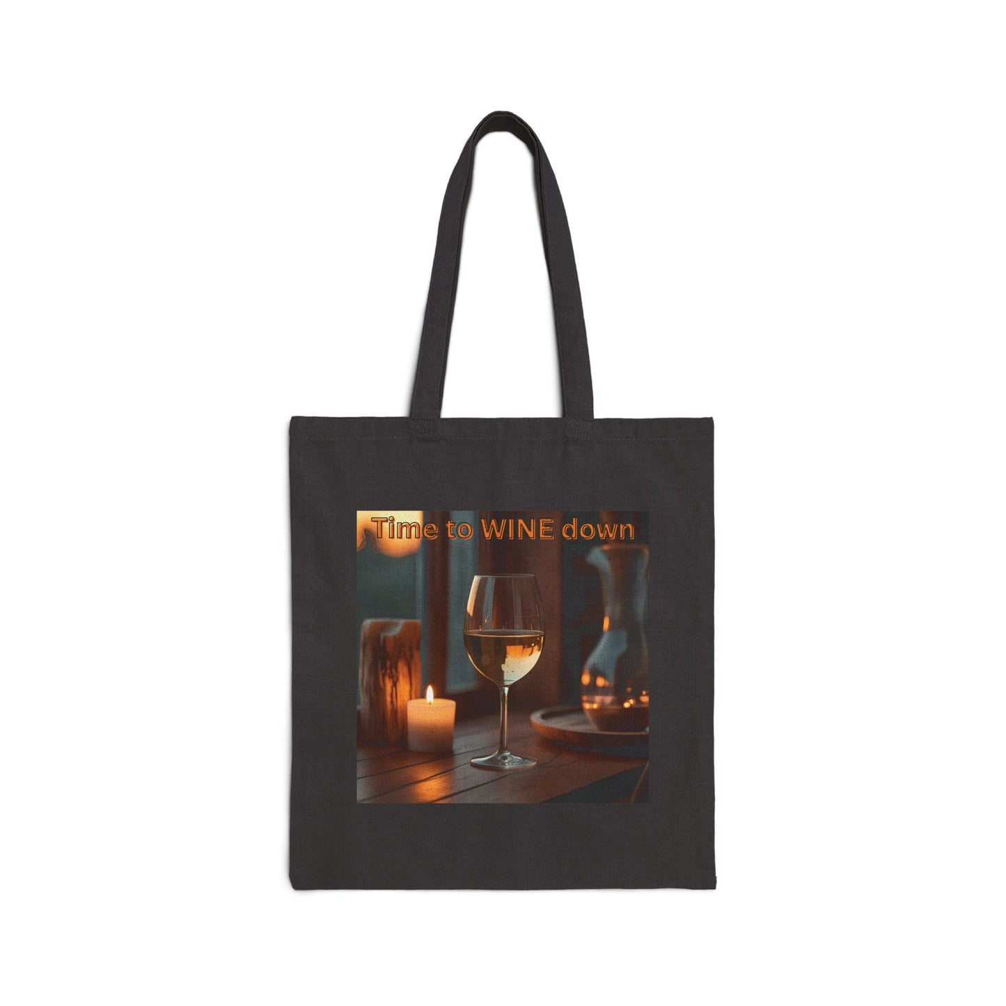 Time to Wine Down - Wine-Themed Cotton Canvas Tote Bag | Perfect for Wine Lovers, Gifts, Eco-Friendly Shopping, Festivals, and More!