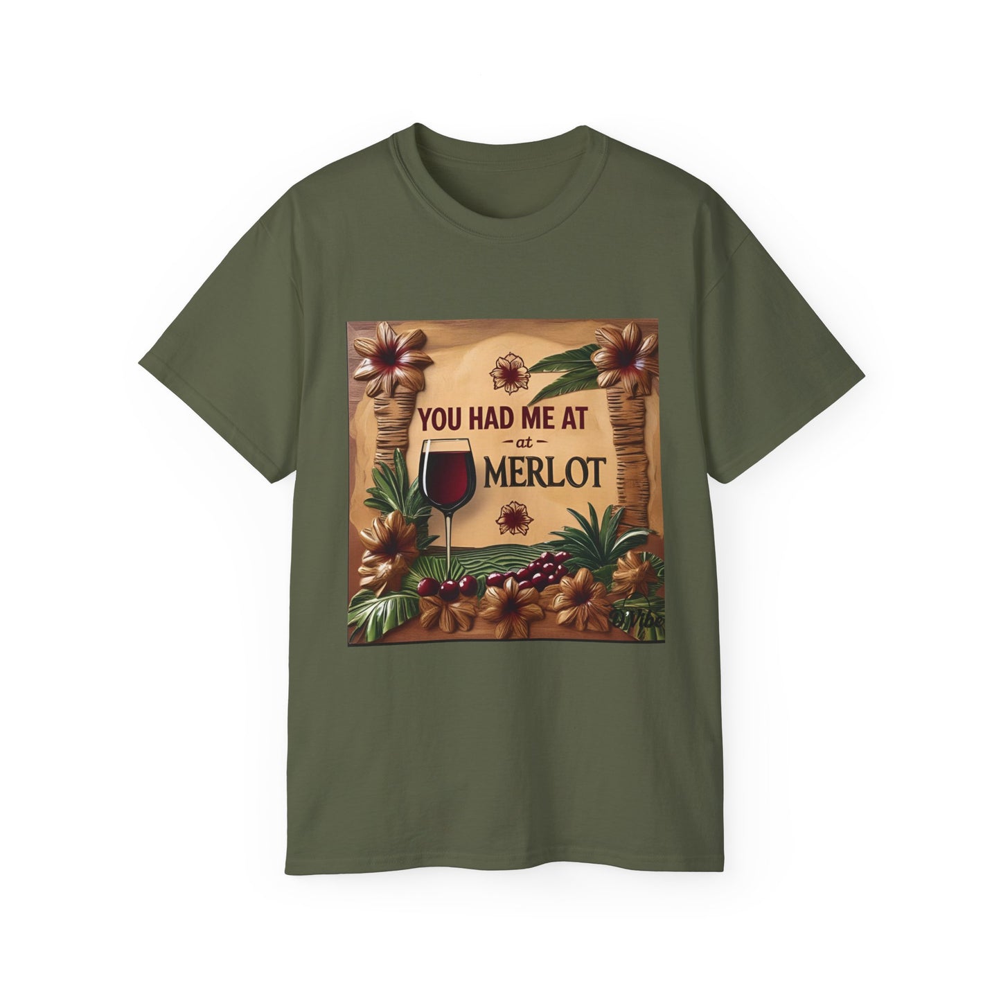 You Had Me at Merlot - Wine Lover's Gift Tee, Funny Merlot T-Shirt, Unisex Ultra Cotton, Gift for Wine Enthusiasts, Fun Wine Party Apparel