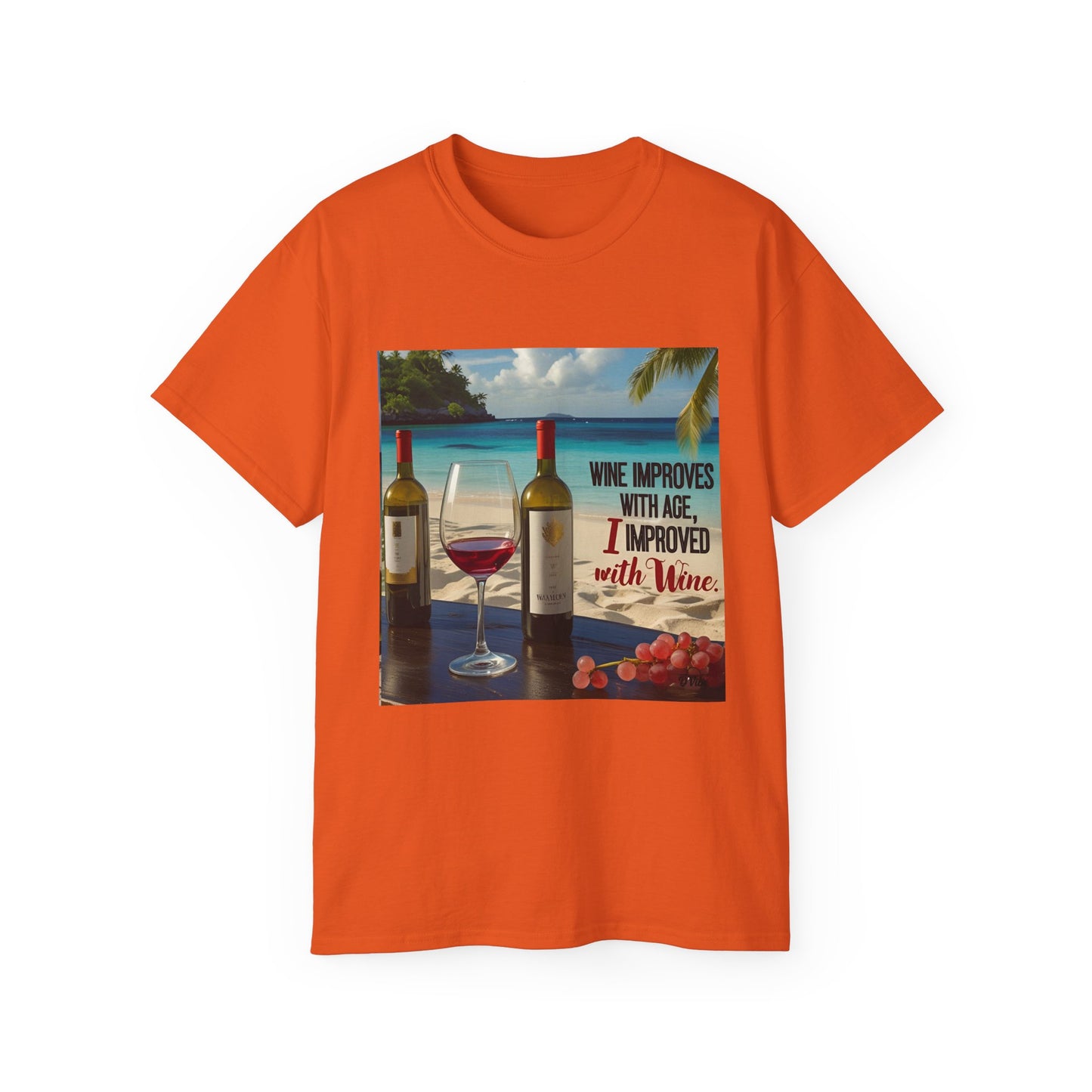 Improve with Wine - Wine Lovers Unisex Tee, Vintage Wine T-Shirt, Funny Gift for Wine Enthusiasts, Casual Summer Shirt, Great for Wine Lovers