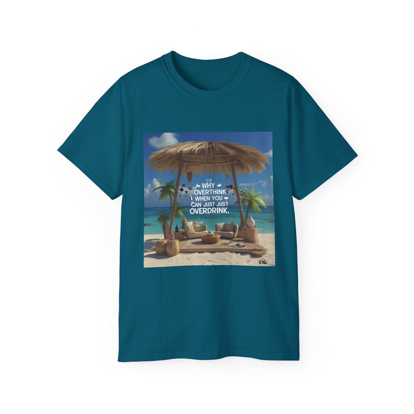 T-Shirt with Tropical Vibe, Beach Life Tee, Funny Casual Wear, Vacation Apparel, Summer Party Shirt