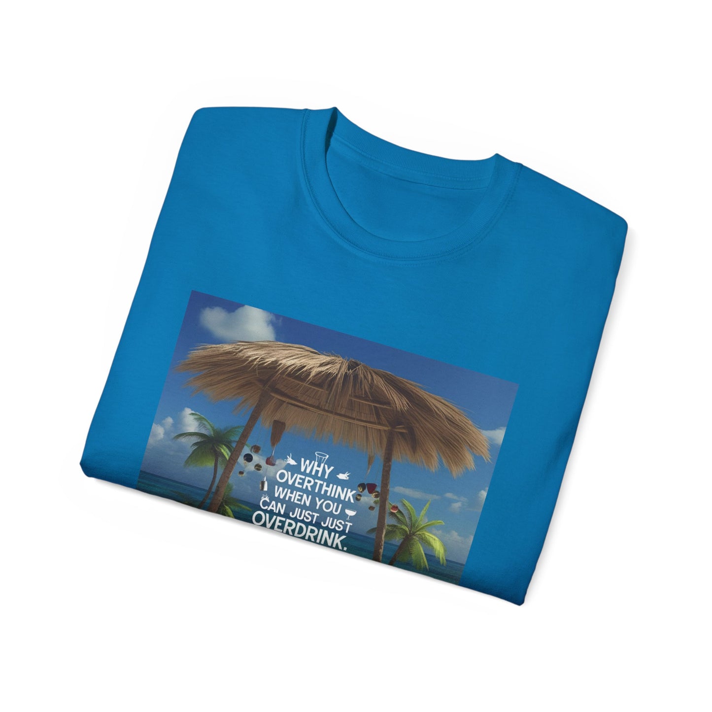 T-Shirt with Tropical Vibe, Beach Life Tee, Funny Casual Wear, Vacation Apparel, Summer Party Shirt