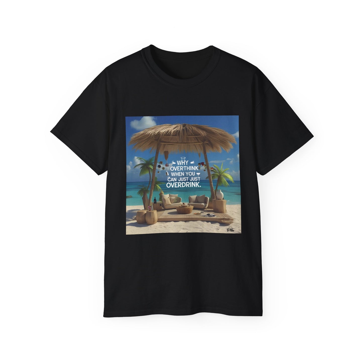 T-Shirt with Tropical Vibe, Beach Life Tee, Funny Casual Wear, Vacation Apparel, Summer Party Shirt