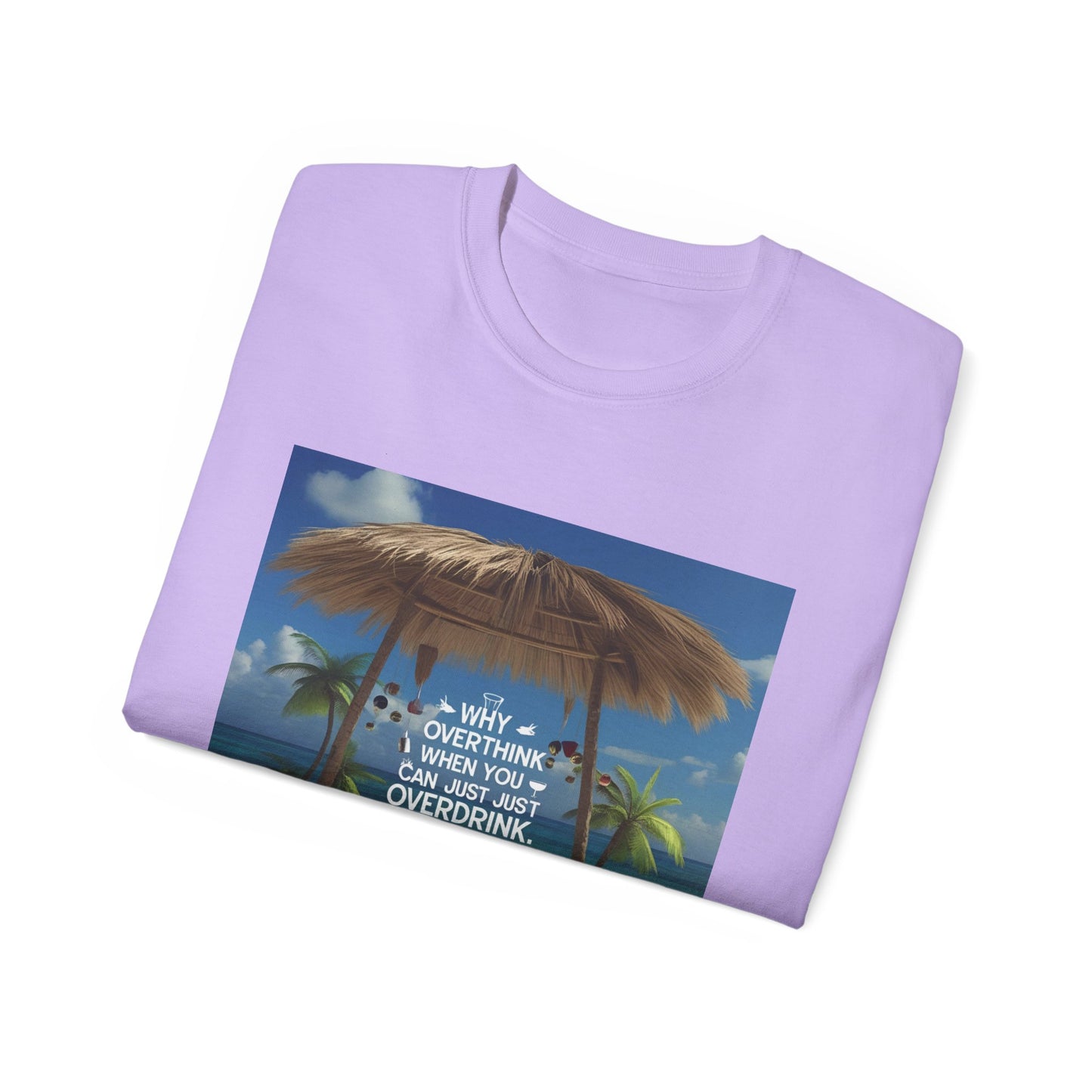 T-Shirt with Tropical Vibe, Beach Life Tee, Funny Casual Wear, Vacation Apparel, Summer Party Shirt