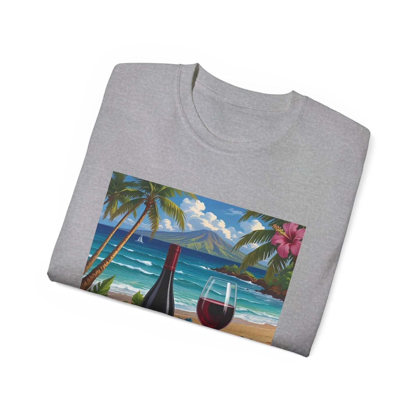 You Had Me at Cabernet - Tropical Wine Vibes Tee | Beach Lover's Unisex Cotton Shirt | Vacation Wear, Gift for Wine Enthusiasts, Summer Style