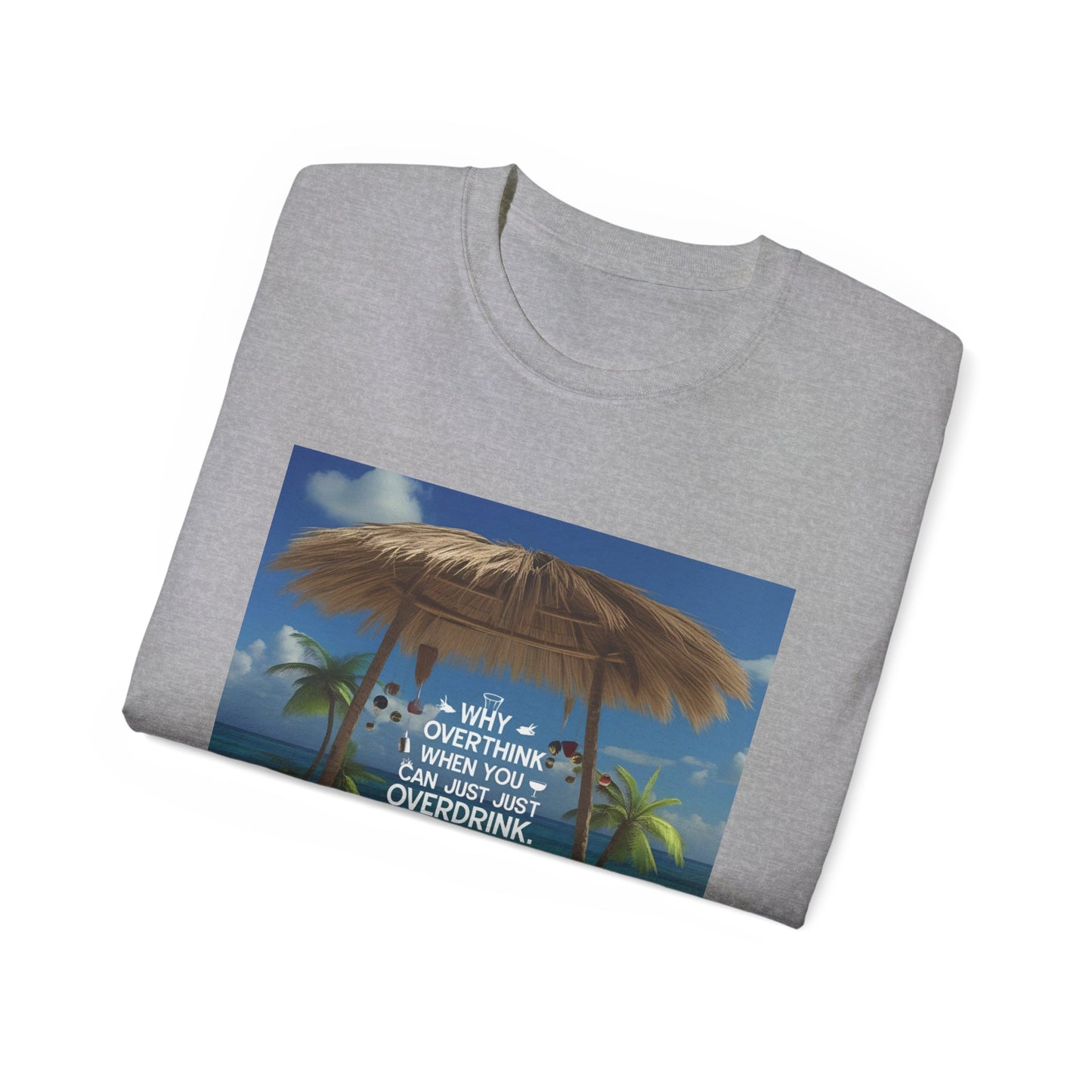 T-Shirt with Tropical Vibe, Beach Life Tee, Funny Casual Wear, Vacation Apparel, Summer Party Shirt