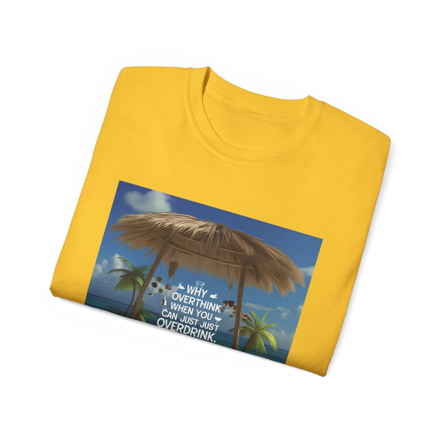 T-Shirt with Tropical Vibe, Beach Life Tee, Funny Casual Wear, Vacation Apparel, Summer Party Shirt
