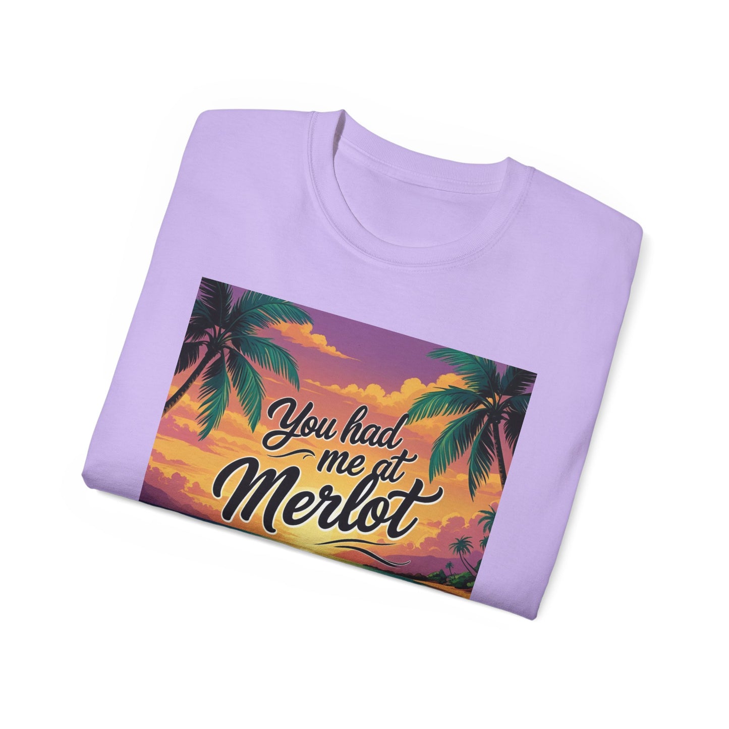 You Had Me at Merlot - T-Shirt with Vintage Wine Merlot Design - You Had Me at Merlot, Unisex Cotton Tee, Great for Wine Lovers, Summer Parties, Gift Idea