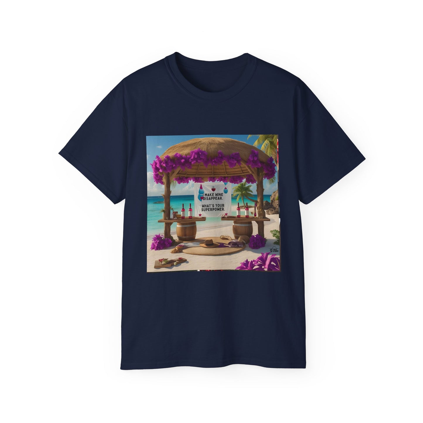 I Make Wine Disappear, What's Your Superpower - Tropical Paradise Tee | Beach Vacation Shirt, Unisex Graphic T-Shirt, Summer Apparel, Gift for Travelers, Holiday Outfit