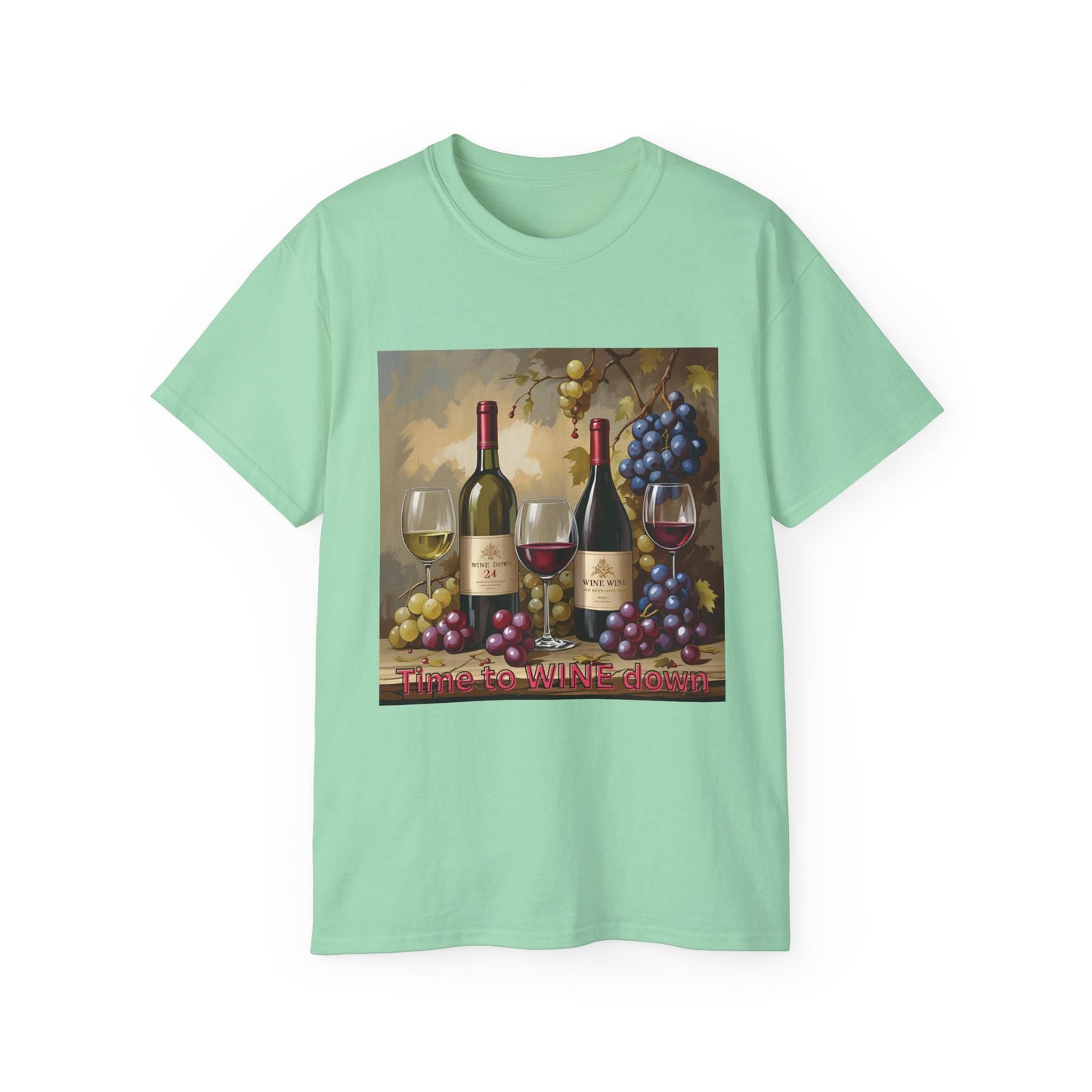 Time to Wine Down - Wine Lover Unisex Ultra Cotton Tee, Vintage Wine Design Perfect for Gifts
