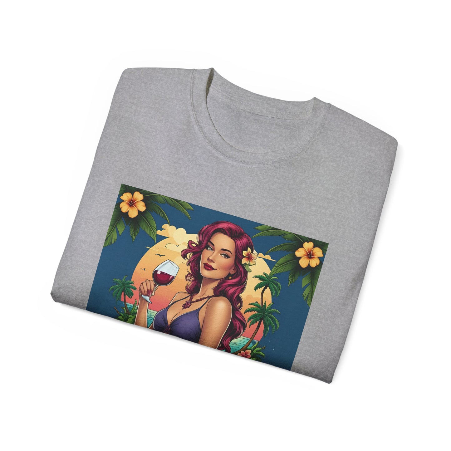 I Drink Wine on my Porch - Wine Lover's Unisex Tee, Perfect Gift for Outdoor Enthusiasts, Summer Vibes, Garden Parties, Wine Nights, Casual Comfort