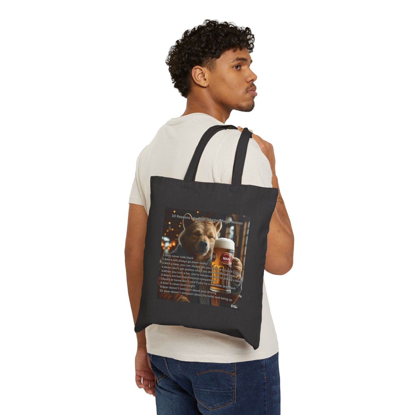 Beers are Better than Woman Tote Bag, Eco-Friendly Shopping Bag, Gift for Beer Enthusiasts, Cute Canvas Bag for Daily Use, Fun Beer Lover Gift