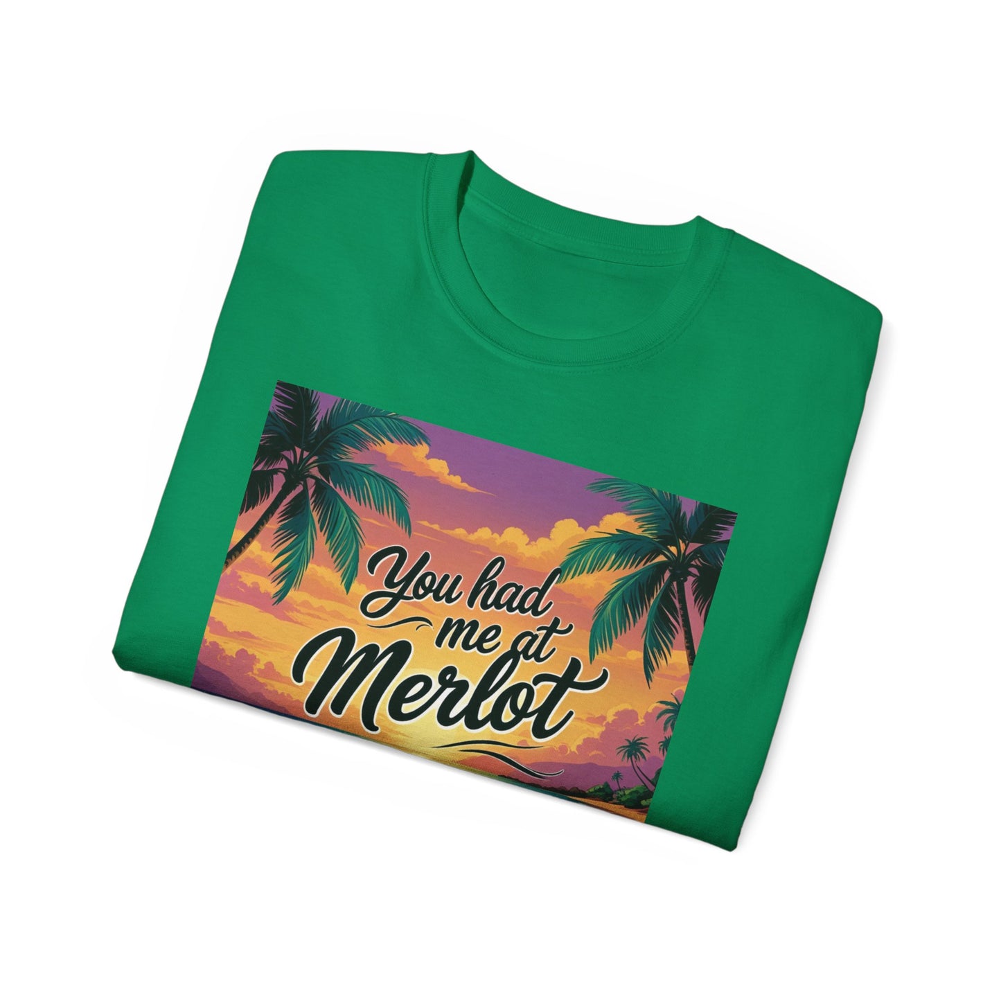You Had Me at Merlot - T-Shirt with Vintage Wine Merlot Design - You Had Me at Merlot, Unisex Cotton Tee, Great for Wine Lovers, Summer Parties, Gift Idea