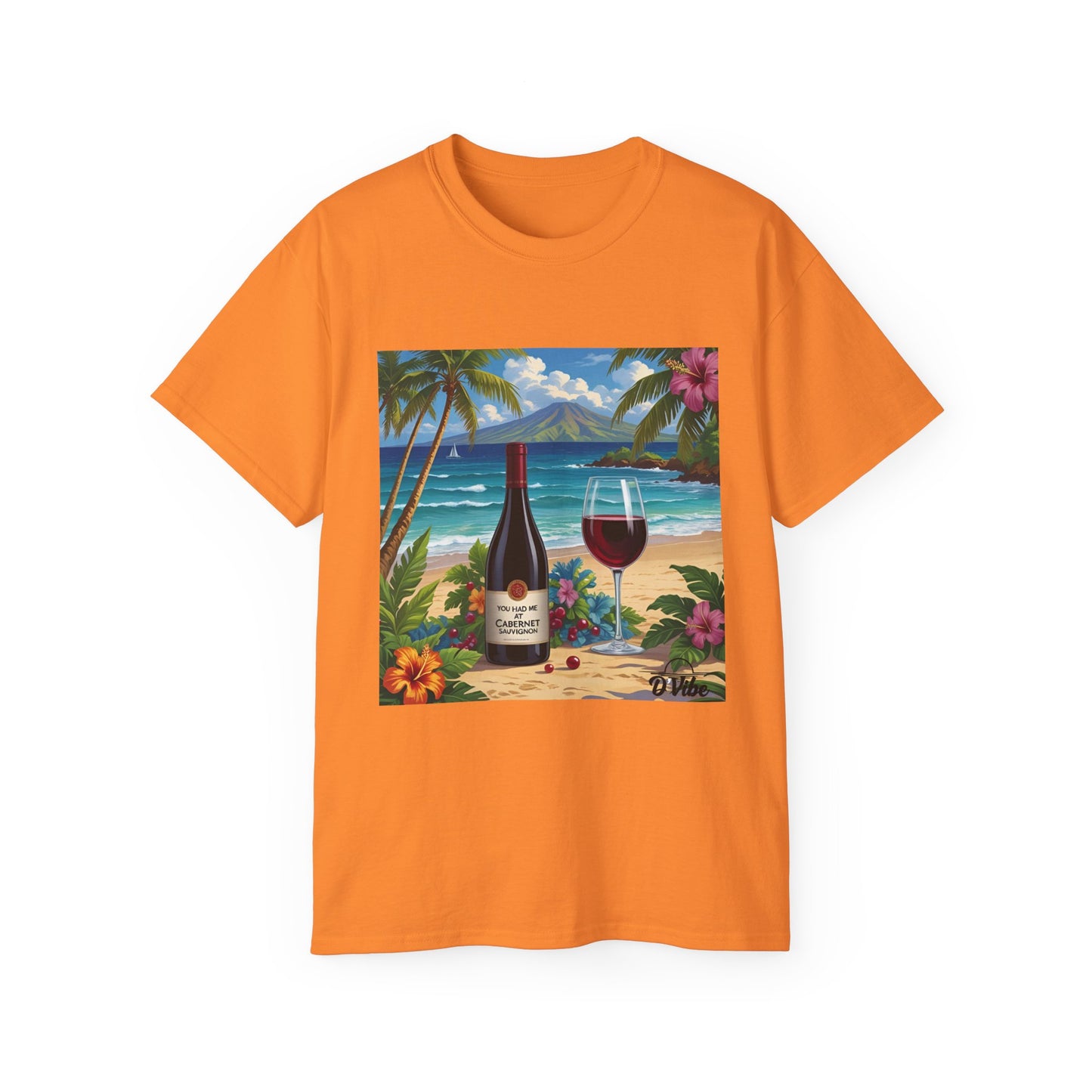You Had Me at Cabernet - Tropical Wine Vibes Tee | Beach Lover's Unisex Cotton Shirt | Vacation Wear, Gift for Wine Enthusiasts, Summer Style