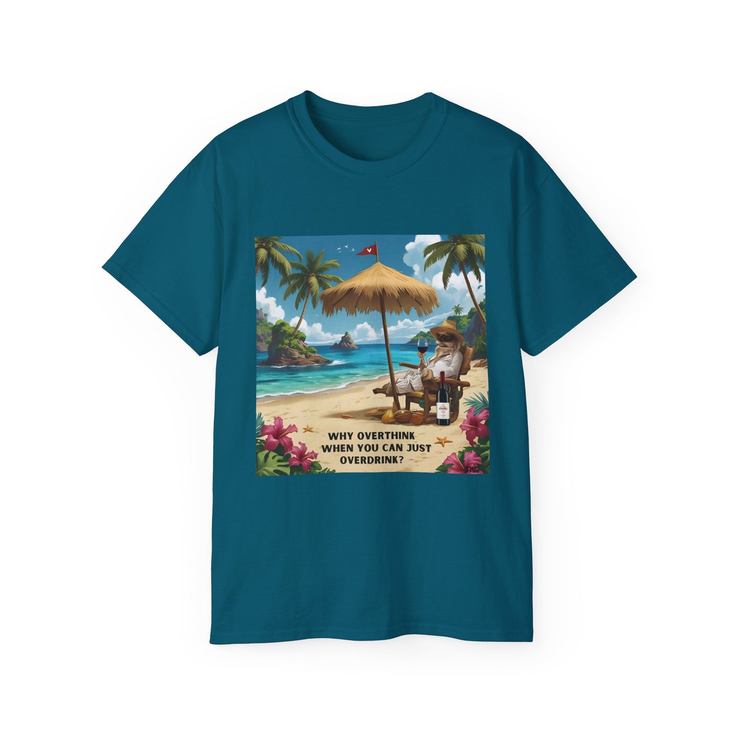 Why Overthink When You Can Overdrink - T-Shirt with Relaxing Beach Vibes, Perfect for Vacations, Summer, Gifts, Outdoor Events, Fun in the Sun - 'Why Overthink When You Can [...]