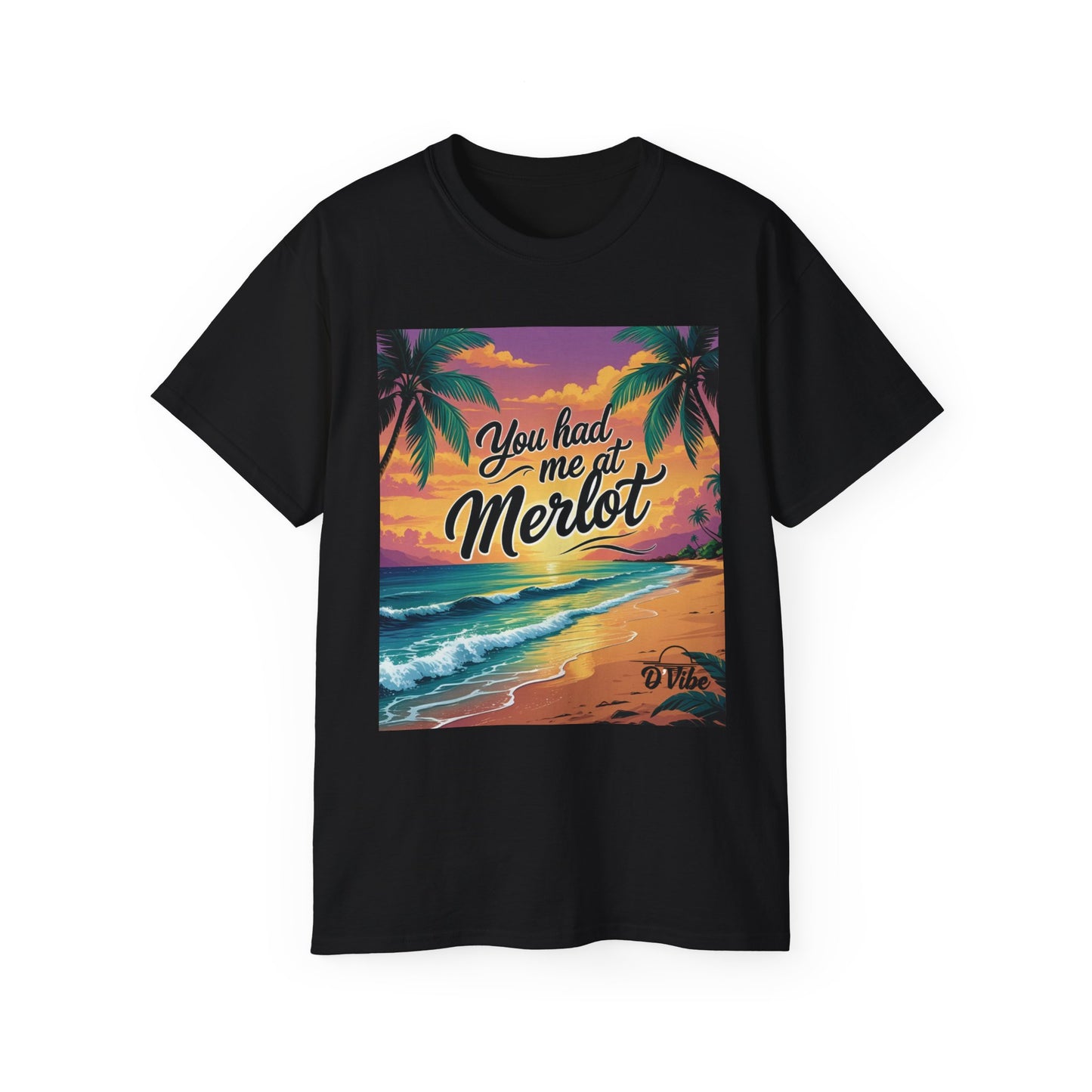 You Had Me at Merlot - T-Shirt with Vintage Wine Merlot Design - You Had Me at Merlot, Unisex Cotton Tee, Great for Wine Lovers, Summer Parties, Gift Idea