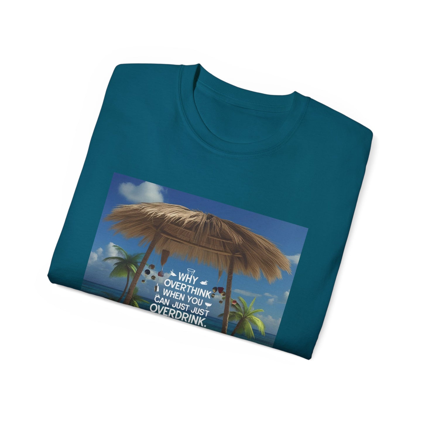 T-Shirt with Tropical Vibe, Beach Life Tee, Funny Casual Wear, Vacation Apparel, Summer Party Shirt