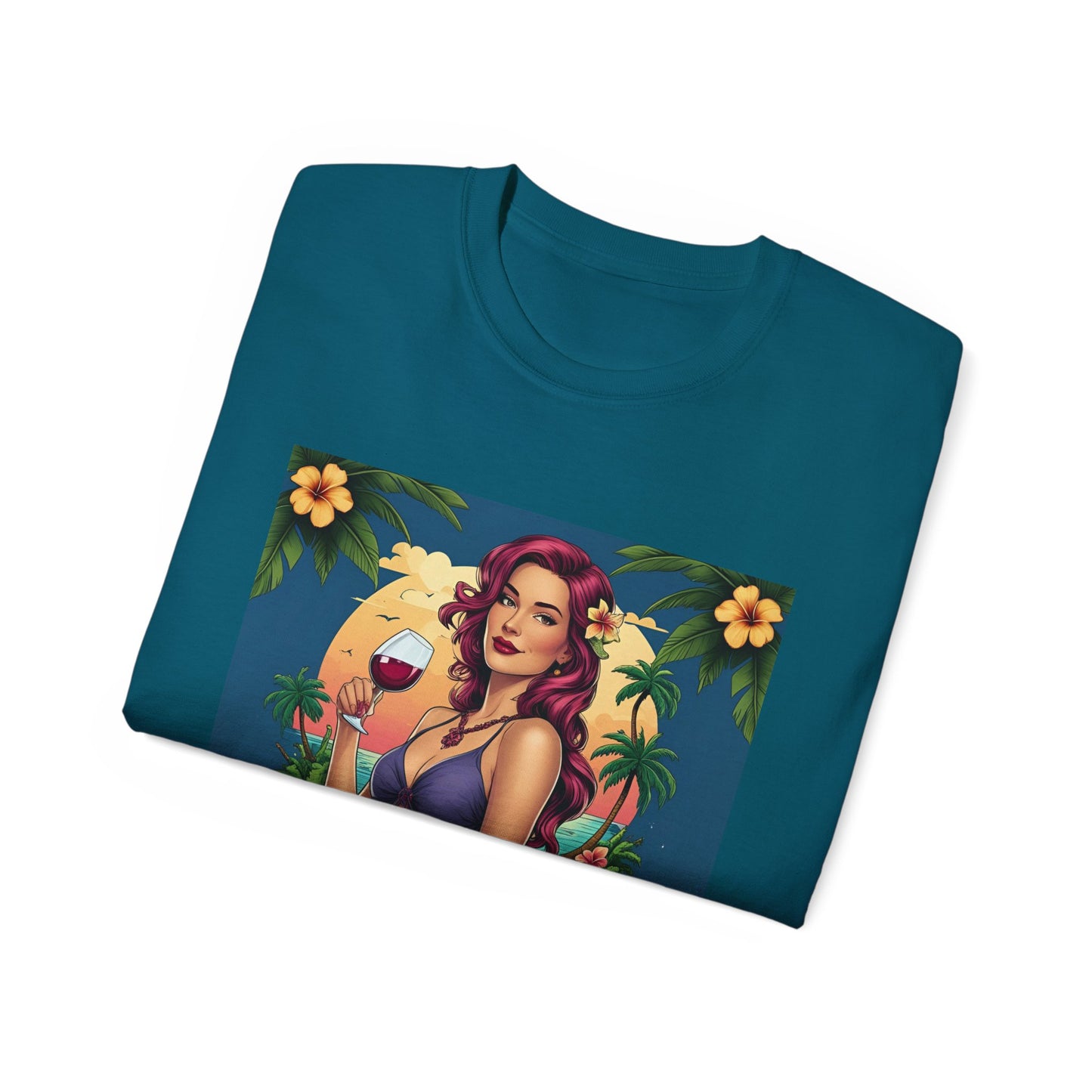 I Drink Wine on my Porch - Wine Lover's Unisex Tee, Perfect Gift for Outdoor Enthusiasts, Summer Vibes, Garden Parties, Wine Nights, Casual Comfort