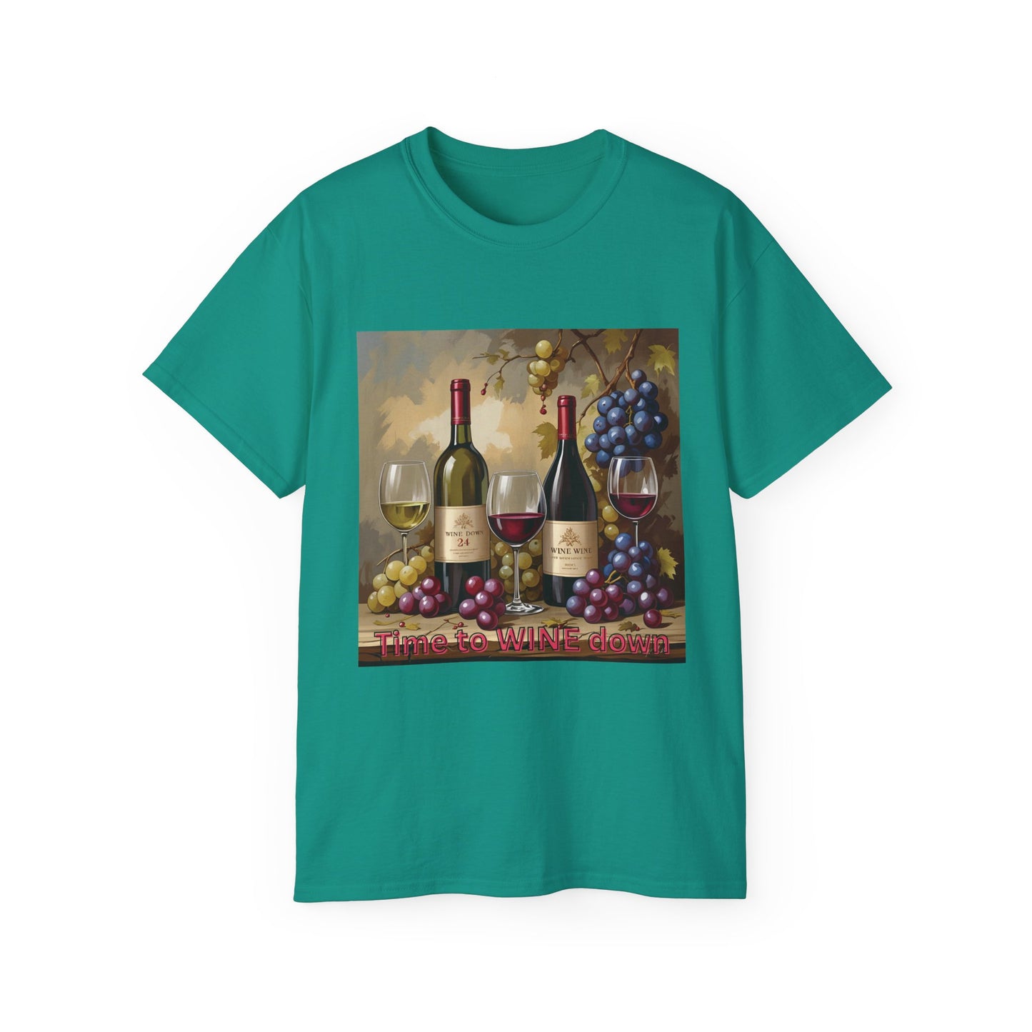 Time to Wine Down - Wine Lover Unisex Ultra Cotton Tee, Vintage Wine Design Perfect for Gifts