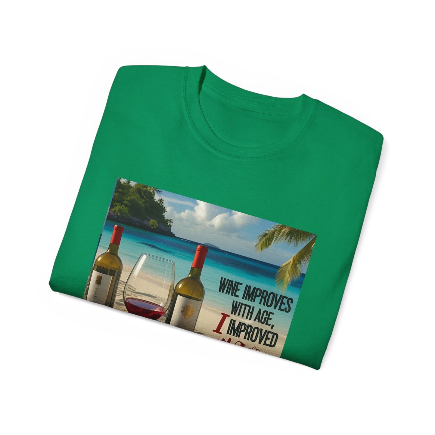 Improve with Wine - Wine Lovers Unisex Tee, Vintage Wine T-Shirt, Funny Gift for Wine Enthusiasts, Casual Summer Shirt, Great for Wine Lovers