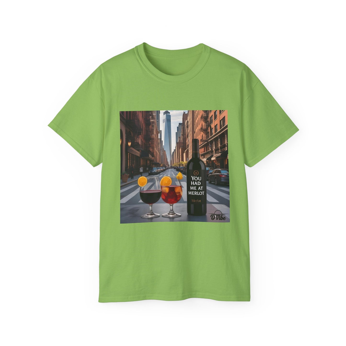 You Had Me at Merlot - Stylish Cityscape Tee with Cocktail Art - Perfect for Casual Outings, Summer Parties, Birthdays, or Unique Gifts, Art Lover's T-Shirt
