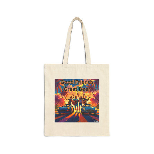 Good Friends Great Beer Tote Bag, Eco-Friendly Grocery Bag, Beach Bag, Gift for Friends, Casual Shopping Tote