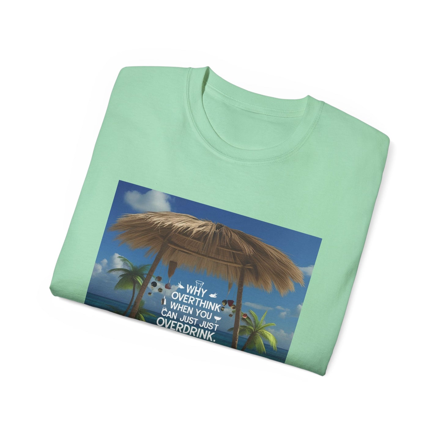 T-Shirt with Tropical Vibe, Beach Life Tee, Funny Casual Wear, Vacation Apparel, Summer Party Shirt