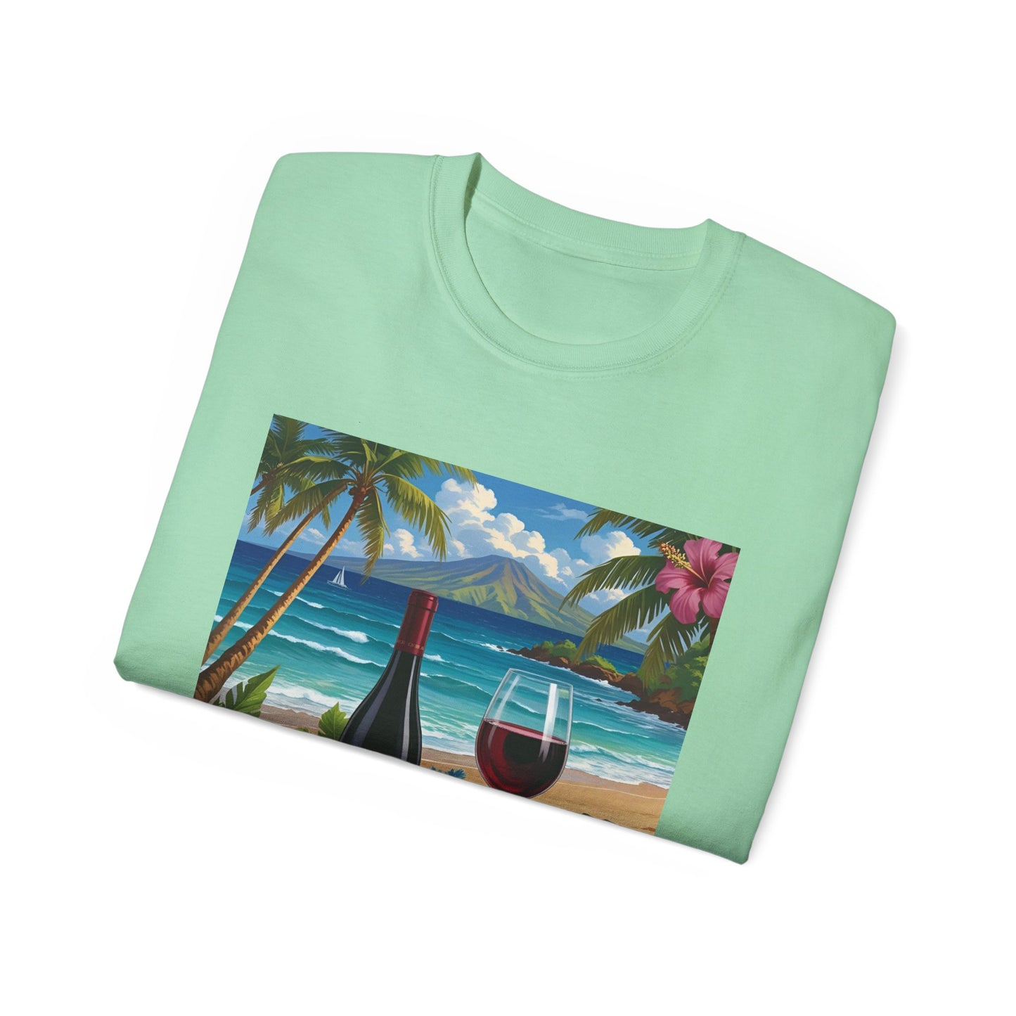 You Had Me at Cabernet - Tropical Wine Vibes Tee | Beach Lover's Unisex Cotton Shirt | Vacation Wear, Gift for Wine Enthusiasts, Summer Style