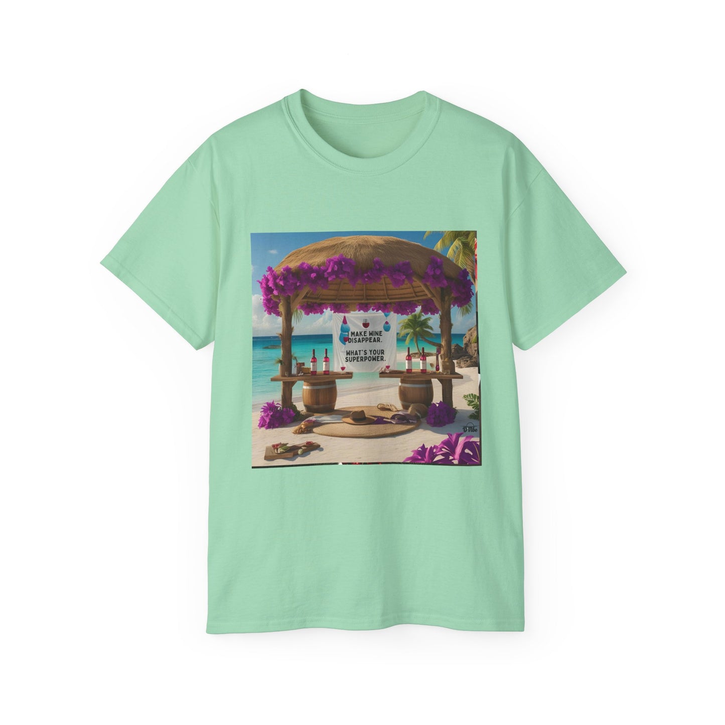I Make Wine Disappear, What's Your Superpower - Tropical Paradise Tee | Beach Vacation Shirt, Unisex Graphic T-Shirt, Summer Apparel, Gift for Travelers, Holiday Outfit