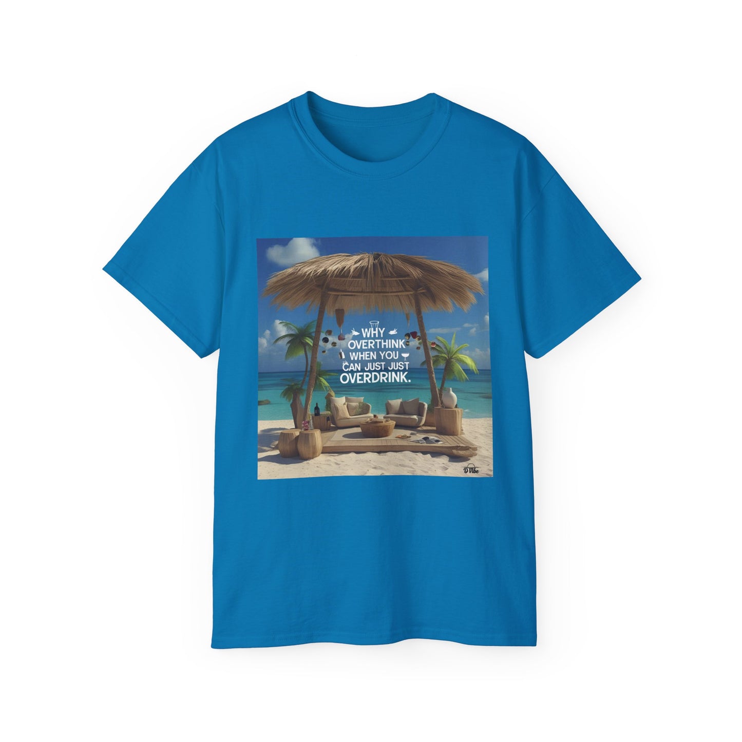 T-Shirt with Tropical Vibe, Beach Life Tee, Funny Casual Wear, Vacation Apparel, Summer Party Shirt