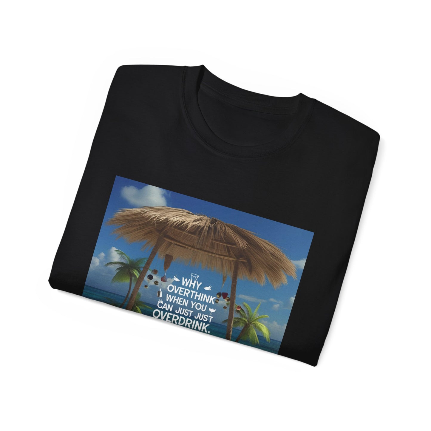 T-Shirt with Tropical Vibe, Beach Life Tee, Funny Casual Wear, Vacation Apparel, Summer Party Shirt