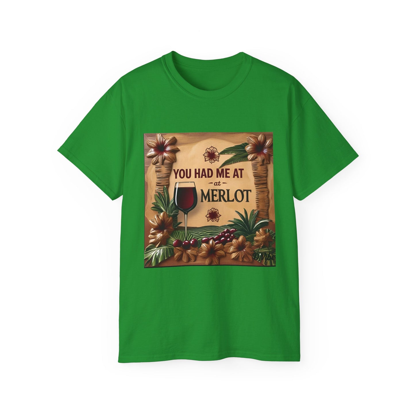 You Had Me at Merlot - Wine Lover's Gift Tee, Funny Merlot T-Shirt, Unisex Ultra Cotton, Gift for Wine Enthusiasts, Fun Wine Party Apparel