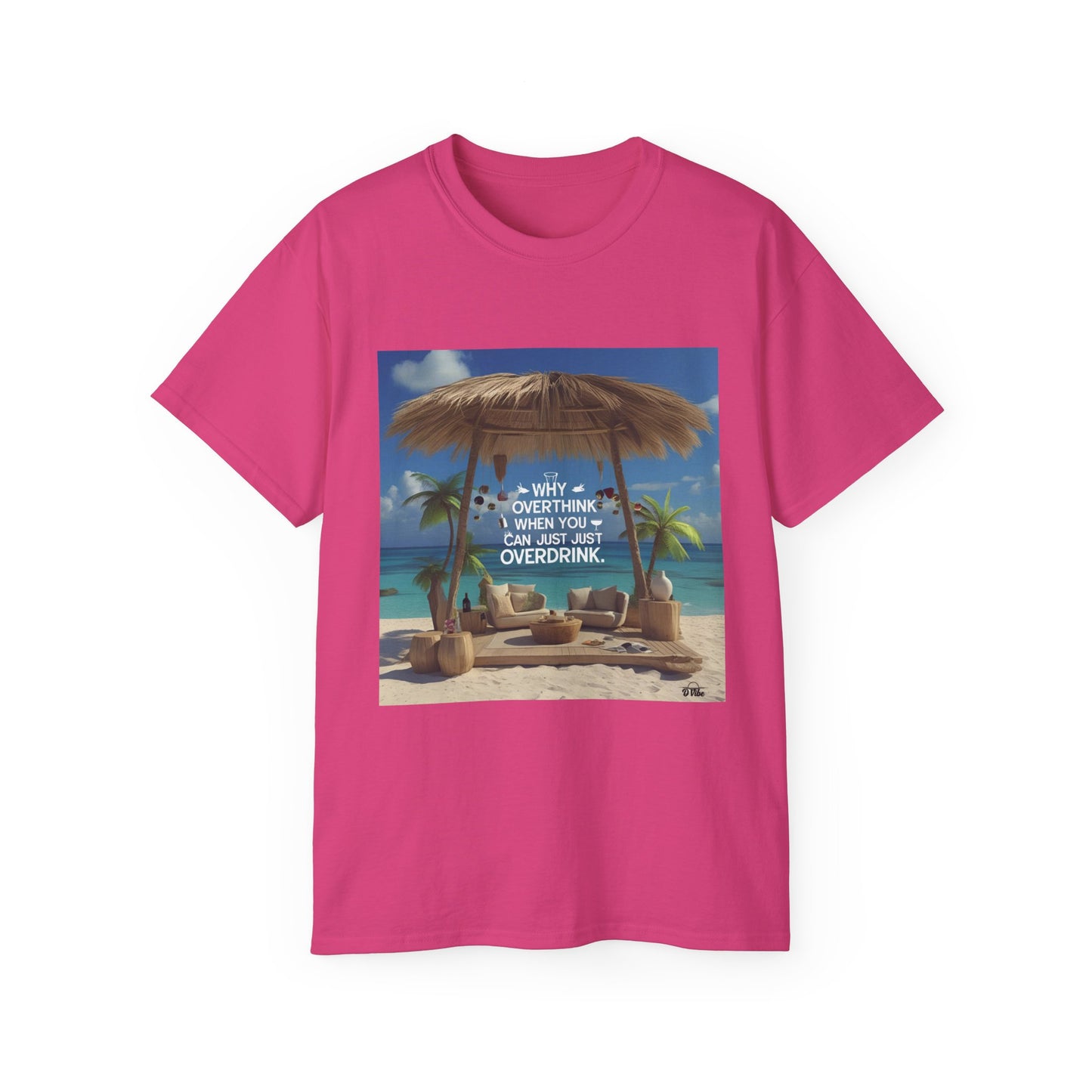 T-Shirt with Tropical Vibe, Beach Life Tee, Funny Casual Wear, Vacation Apparel, Summer Party Shirt