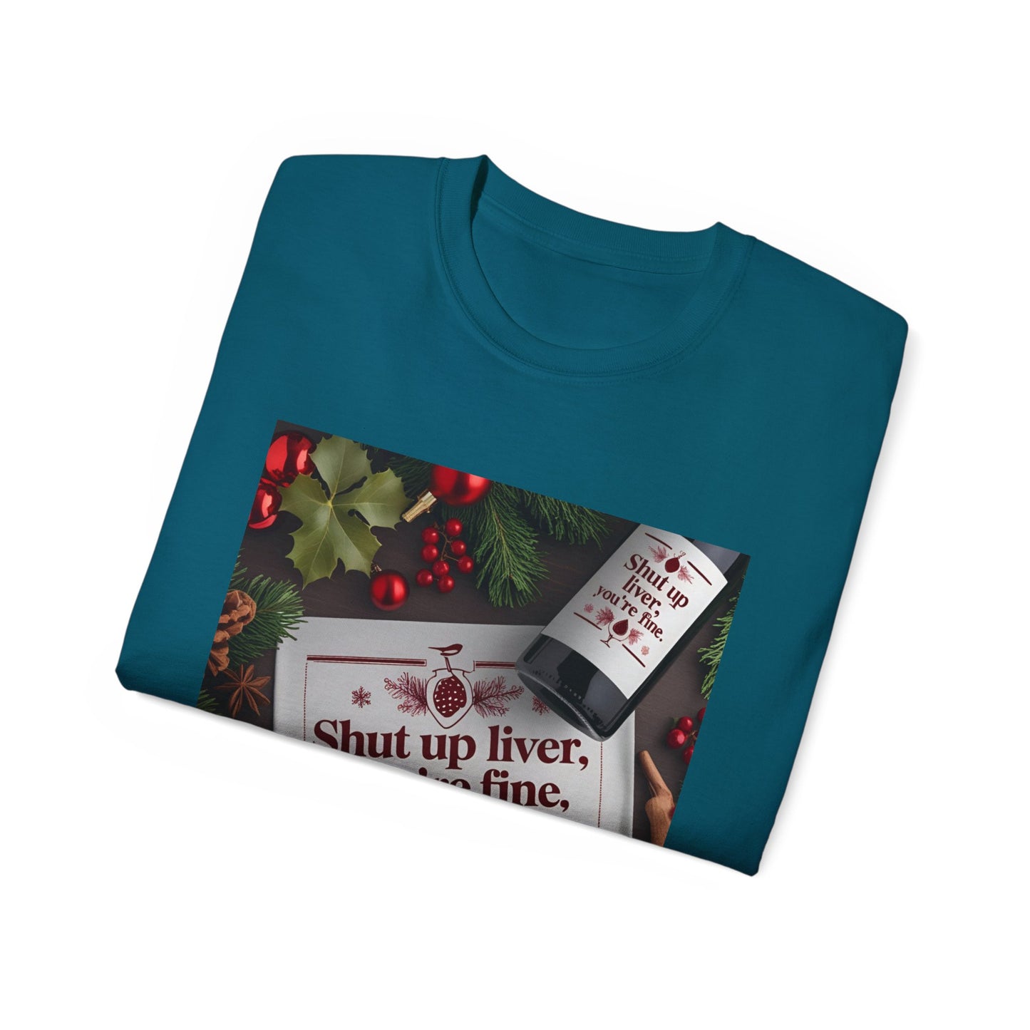 Funny Holiday Tee - Shut Up Liver, You're Fine, Unisex Cotton T-Shirt, Gift for Drink Lovers, Party Wear, Humor Shirt, Casual Top