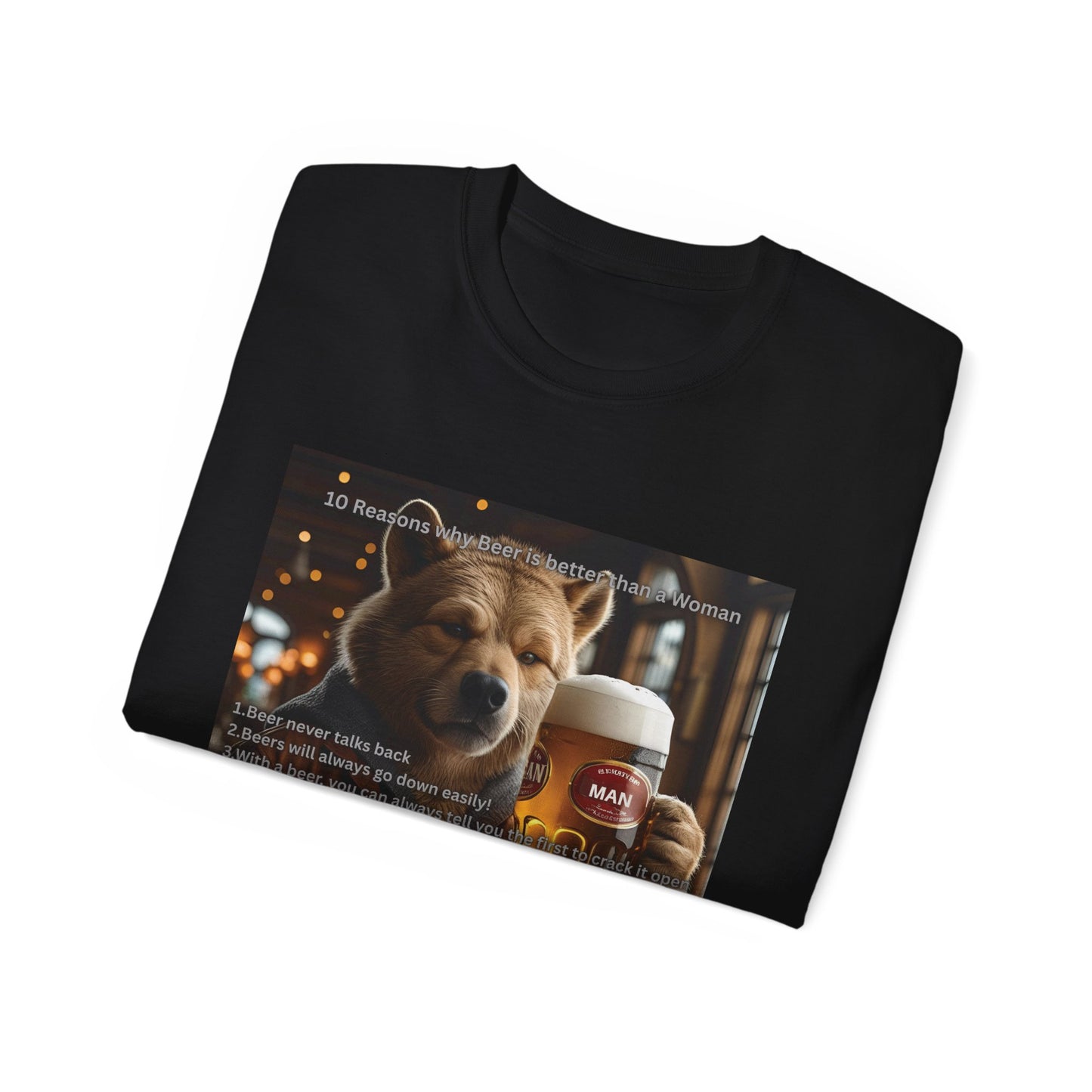 Dog Lover Beers are Better than Woman Ultra Cotton Tee - Perfect Gift for Pet Owners, Fun Animal Shirt, Funny Pet Apparel, Casual Wear, Animal Lovers Merchandise