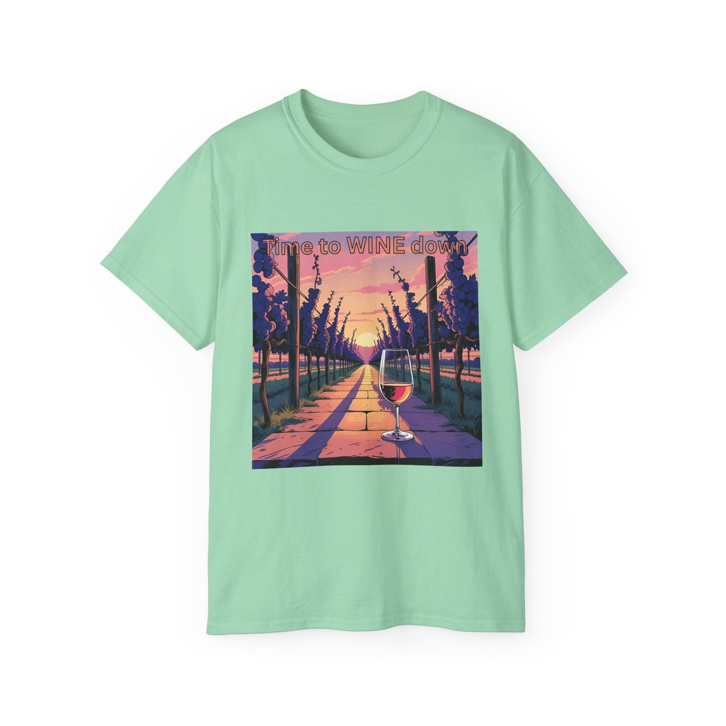 Time to Wine Down - Wine Lover's Unisex Cotton Tee - Perfect for Parties, Gifts, Relaxation, Wine Nights, and Celebrations
