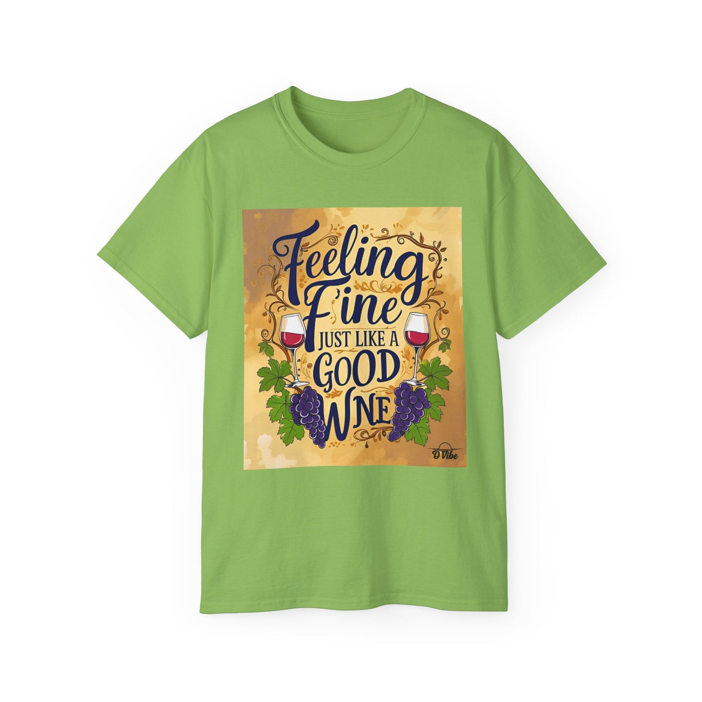 Feeling Fine Wine Unisex Tee, Wine Lover Shirt, Gift for Sommelier, Casual Wear, Funny Wine T-Shirt, Celebration Apparel
