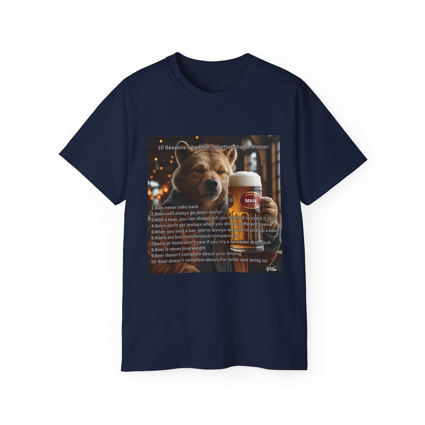Dog Lover Beers are Better than Woman Ultra Cotton Tee - Perfect Gift for Pet Owners, Fun Animal Shirt, Funny Pet Apparel, Casual Wear, Animal Lovers Merchandise