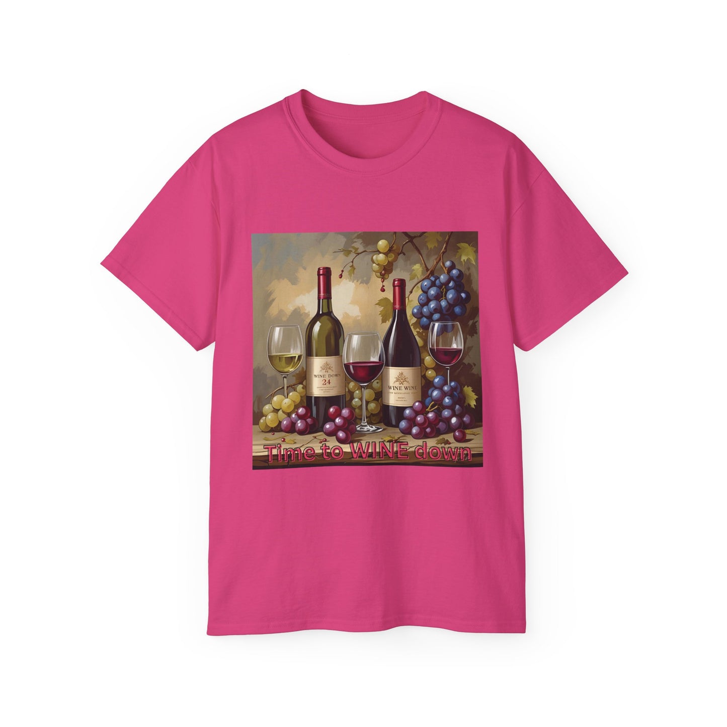 Time to Wine Down - Wine Lover Unisex Ultra Cotton Tee, Vintage Wine Design Perfect for Gifts