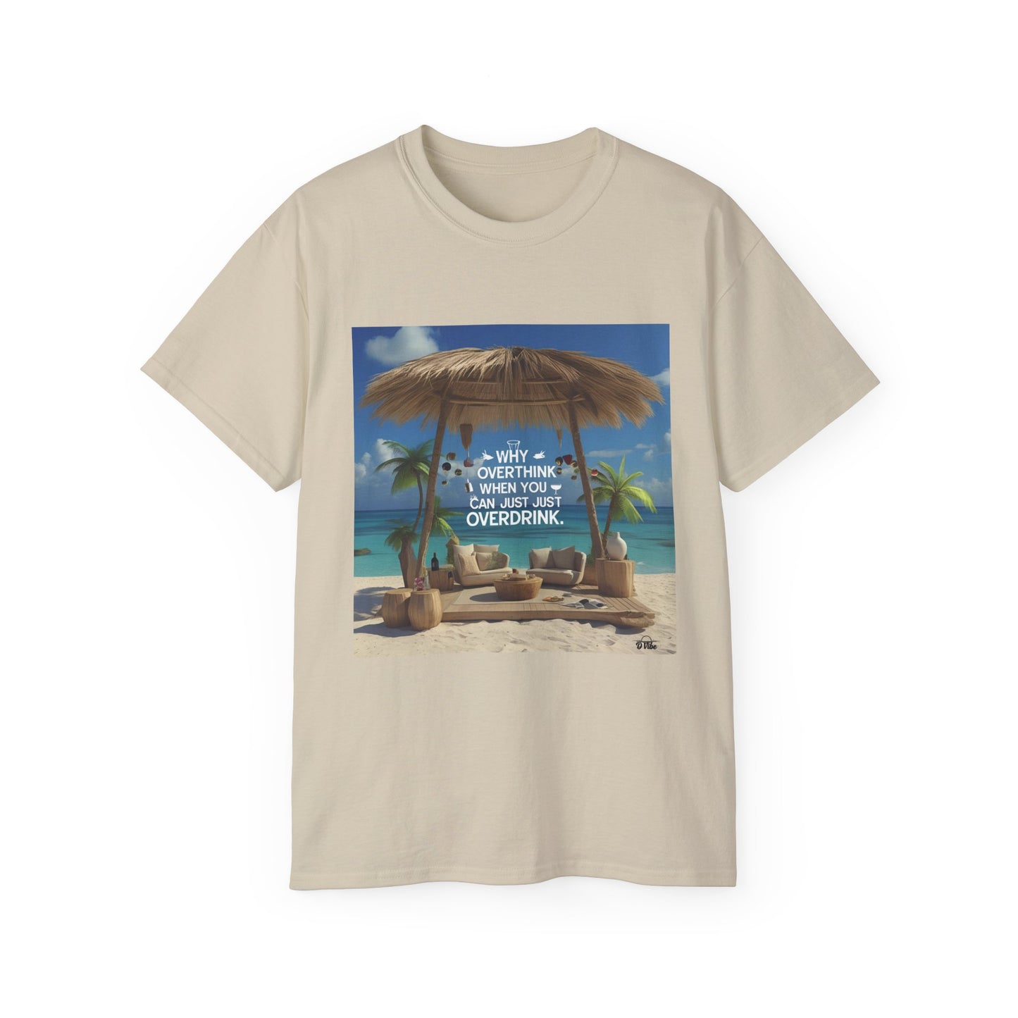 T-Shirt with Tropical Vibe, Beach Life Tee, Funny Casual Wear, Vacation Apparel, Summer Party Shirt