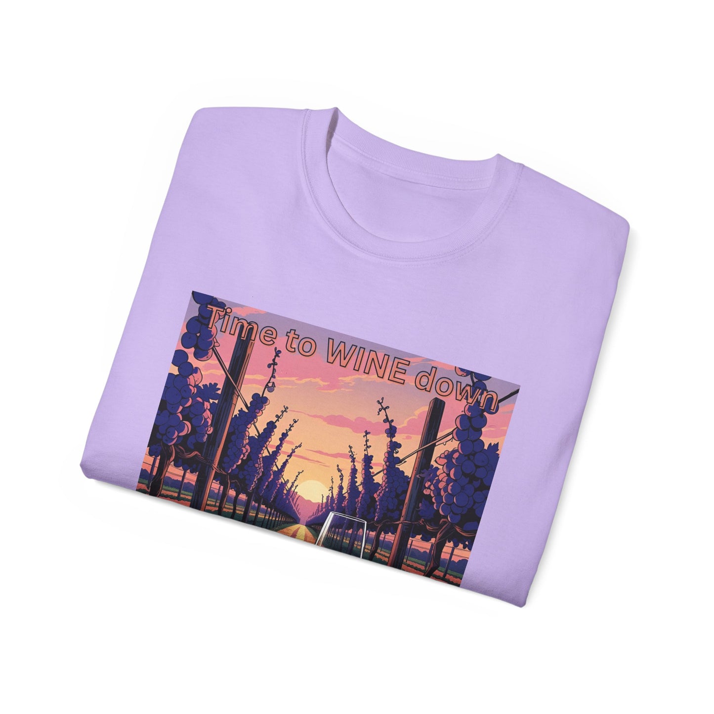 Time to Wine Down - Wine Lover's Unisex Cotton Tee - Perfect for Parties, Gifts, Relaxation, Wine Nights, and Celebrations