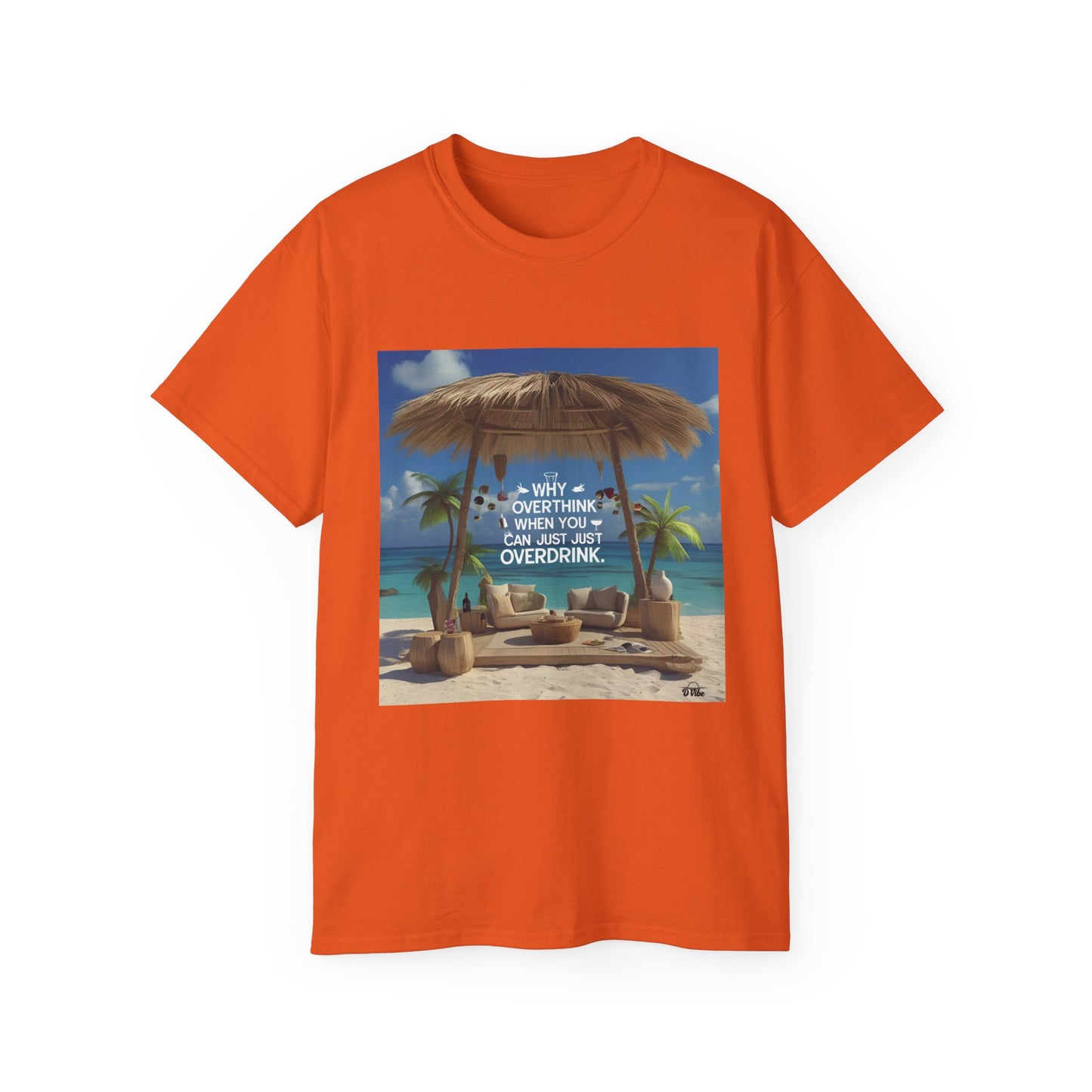 T-Shirt with Tropical Vibe, Beach Life Tee, Funny Casual Wear, Vacation Apparel, Summer Party Shirt