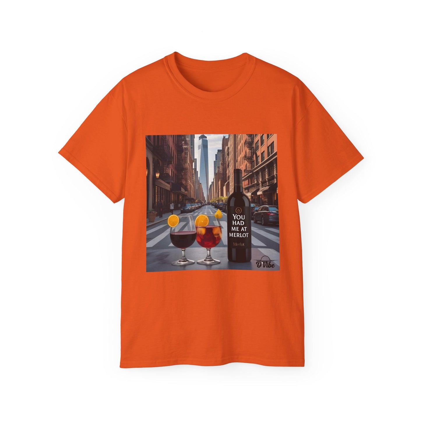 You Had Me at Merlot - Stylish Cityscape Tee with Cocktail Art - Perfect for Casual Outings, Summer Parties, Birthdays, or Unique Gifts, Art Lover's T-Shirt