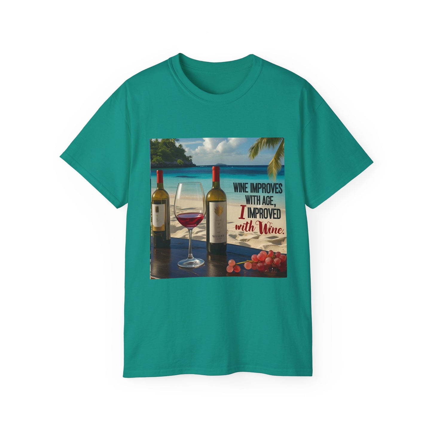 Improve with Wine - Wine Lovers Unisex Tee, Vintage Wine T-Shirt, Funny Gift for Wine Enthusiasts, Casual Summer Shirt, Great for Wine Lovers
