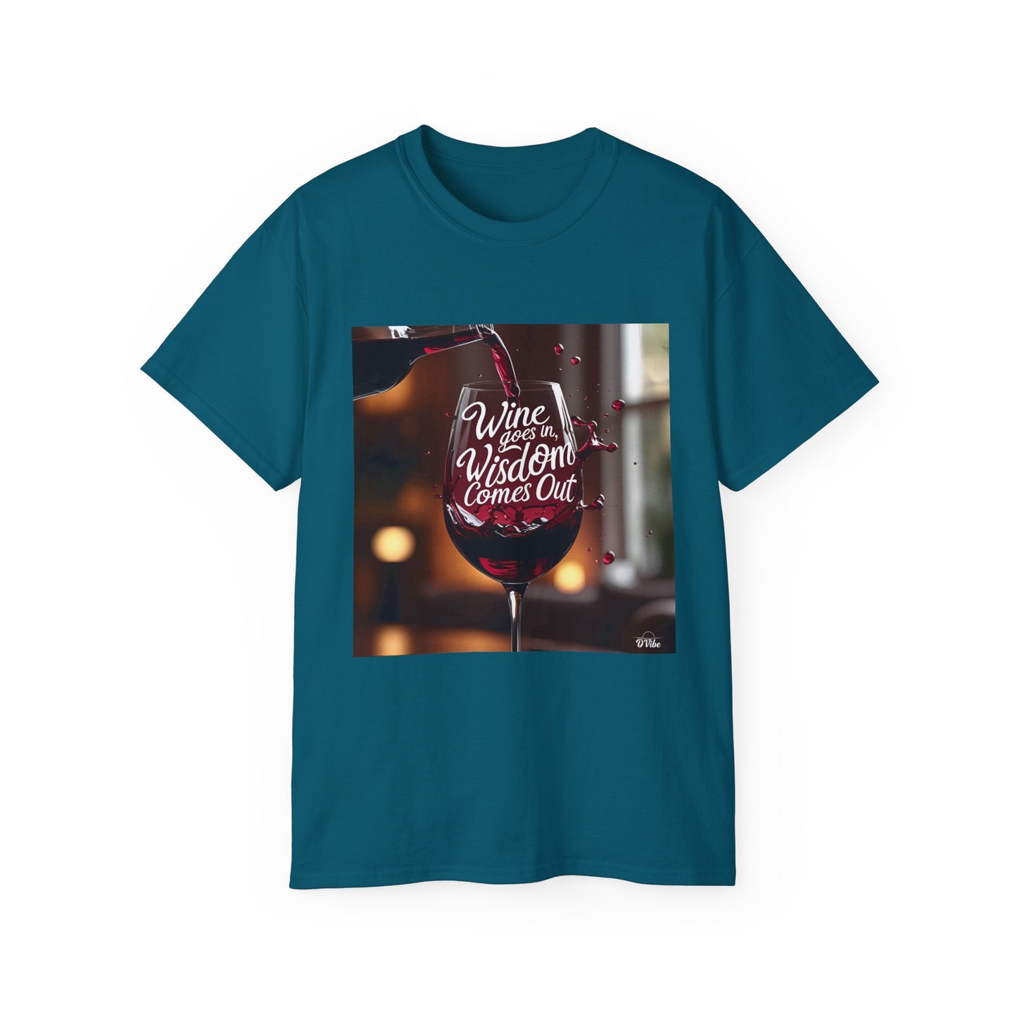 Wine Goes In Wisdom Comes Out - Wine & Wisdom Unisex Tee, Funny T-Shirt for Wine Lovers, Gift for Friends, Casual Wear, Cozy Humor Shirt