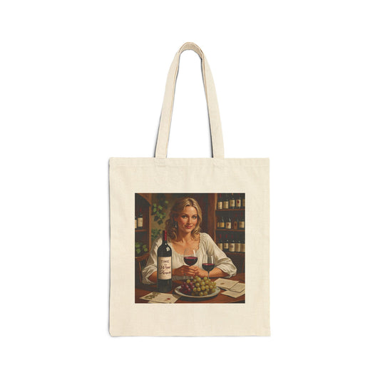 Time to Wine Down - Wine Lover's Cotton Canvas Tote Bag, Eco-Friendly Shopping Bag, Gift for Wine Enthusiasts, Perfect for Parties, Market, or Beach