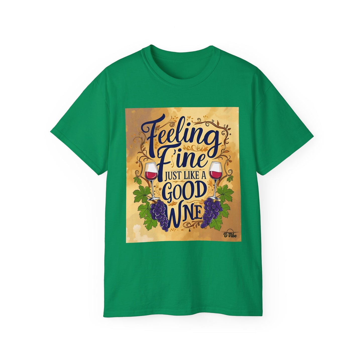 Feeling Fine Wine Unisex Tee, Wine Lover Shirt, Gift for Sommelier, Casual Wear, Funny Wine T-Shirt, Celebration Apparel